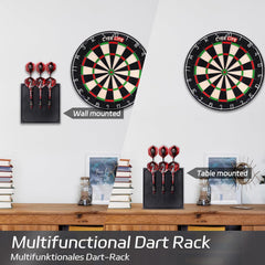 Dart Halterung für 6 Darts Wandmontage Schwarz Matte Finish