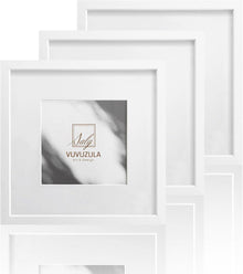 Bilderrahmen 20x20cm Weiß Holz 3er Set Quadratisch Fotorahmen