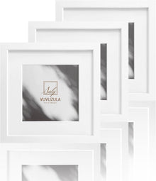 Bilderrahmen 15x15cm Weiß Holz 3er Set Quadratisch Fotorahmen mit