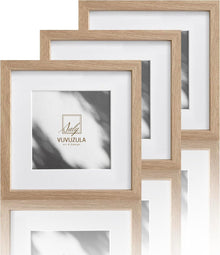 Bilderrahmen Set 15x15cm Eiche Holzrahmen Fotorahmen MDF Rahmen Natur