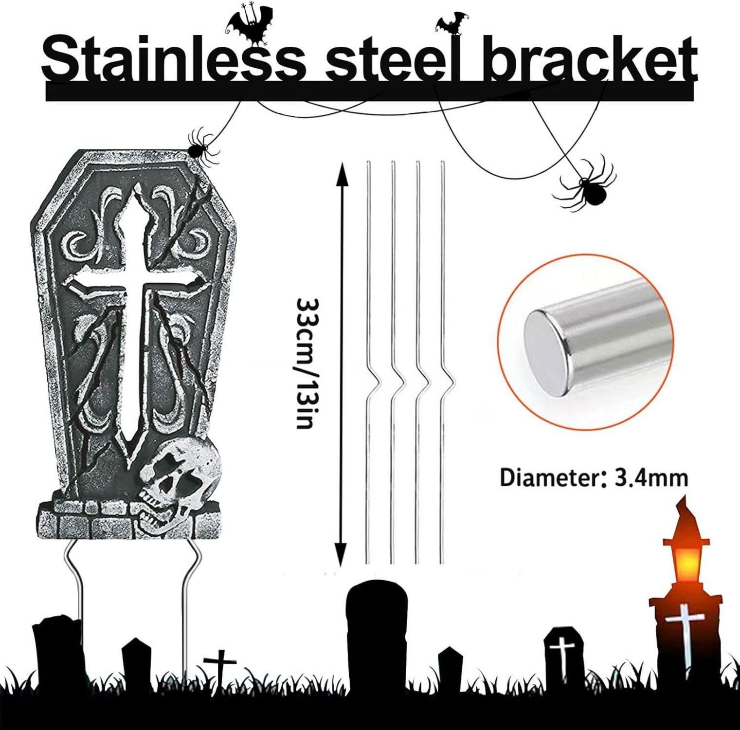 7er Halloween Grabstein Set 82cm Halloween Friedhof Deko