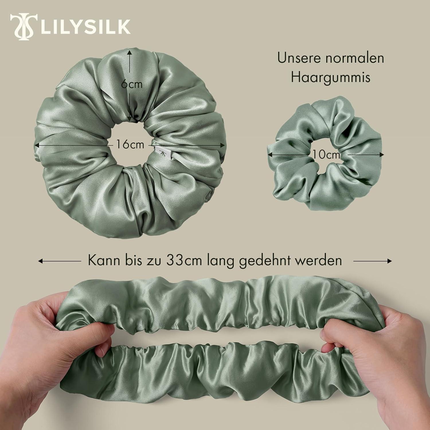 LILYSILK 100% Maulbeerseide Jumbo Haargummi Damen