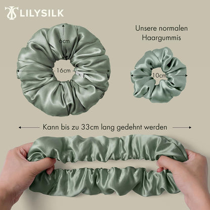 LILYSILK 100% Maulbeerseide Jumbo Haargummi Damen