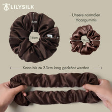 LILYSILK Damen Maulbeerseide Jumbo Haargummi XL Schwarz