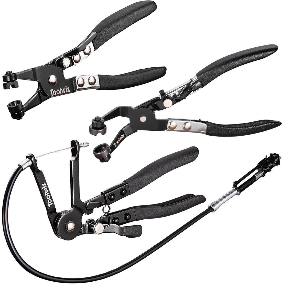 Schlauchklemmenzangen-Set 3-teilig mit 68,6 cm Reichweite