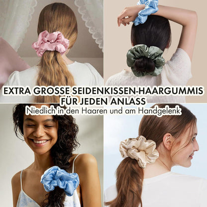 LILYSILK Damen Maulbeerseide Jumbo Haargummi Rosa