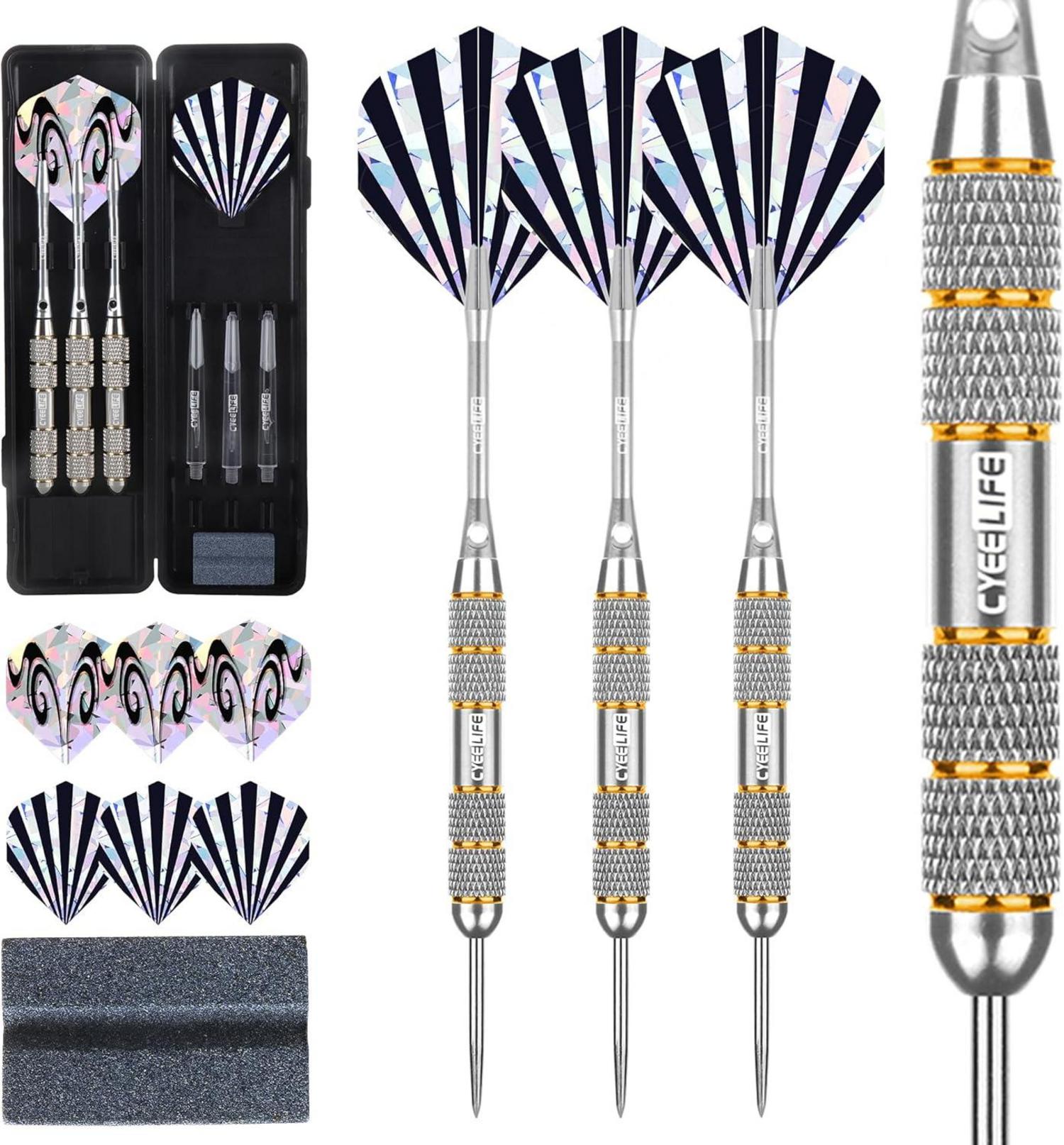 Dartpfeile Metallspitze 24g 3 Stück Steeldarts Aluminium PC Schaft 6