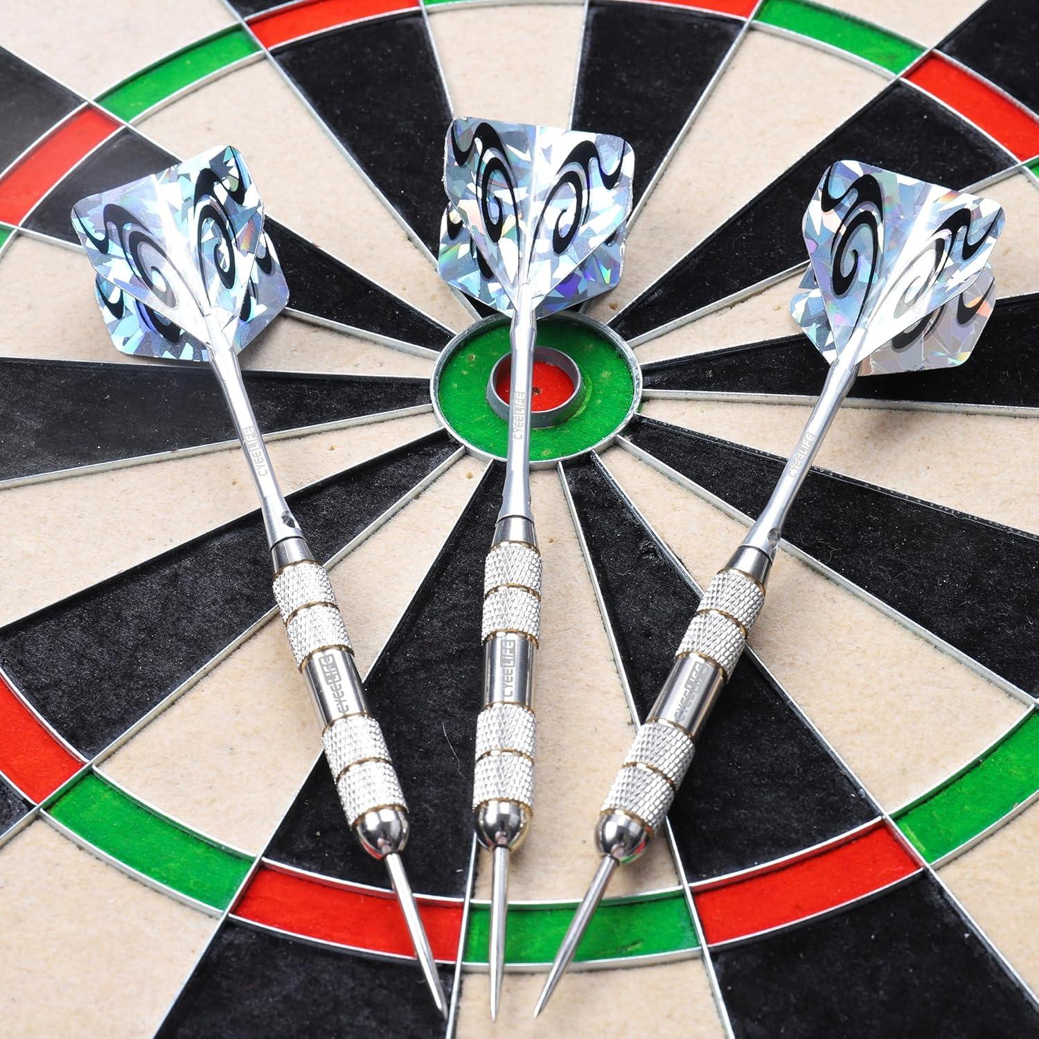 CyeeLife Steel Darts 24g Metallspitze Aluminium Schäfte 3 Stück