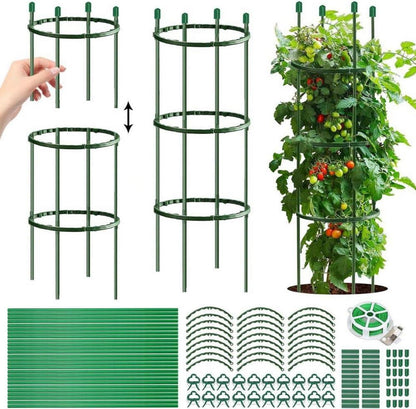 Tomaten Rankhilfe für Gartenpflanzen 141 PCS - Verstellbare Höhe