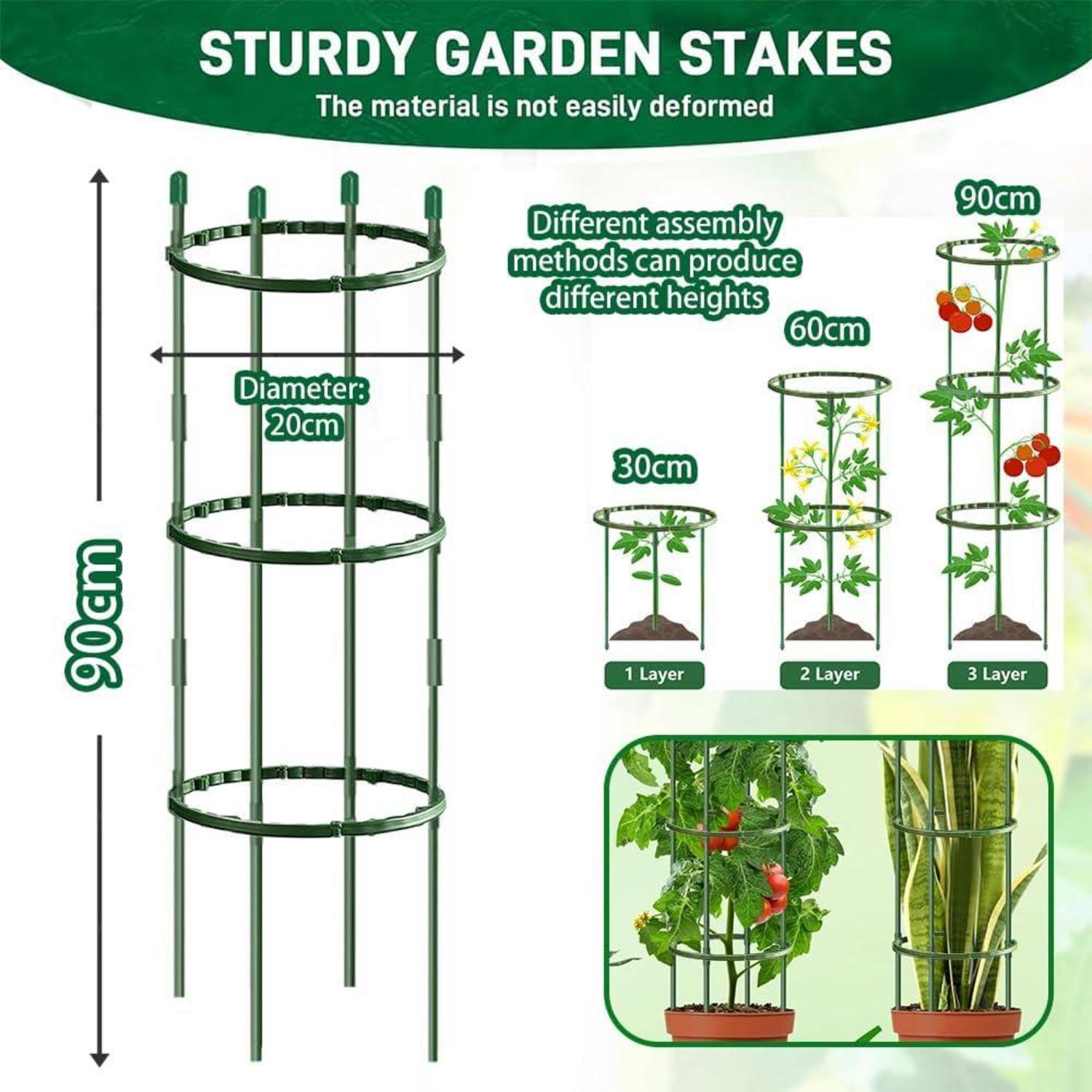Tomaten Rankhilfe für Gartenpflanzen 141 PCS - Verstellbare Höhe