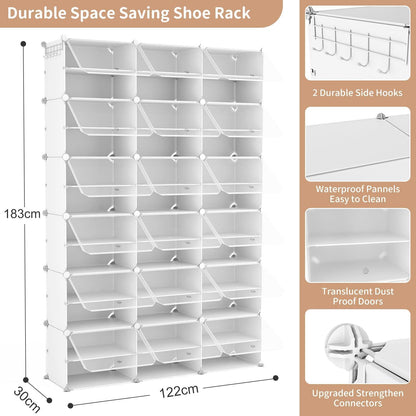 Schuhregal mit 12 Ebenen für 72 Paar Schuhe