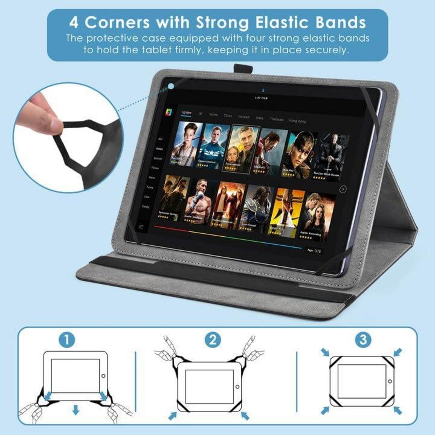 Tablet Hülle 11 Zoll Universal Case Cover Schwarz