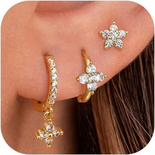 Silber 925 Ohrringe Set für Damen Mädchen Hypoallergen Zirkonia