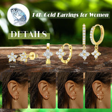 JeweBella Ohrringe Set Silber 925 Damen Mädchen 14K