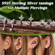 Silber 925 Ohrringe Set für Damen Mädchen Vergoldete Creolen