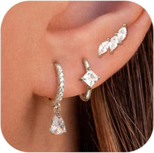 Ohrringe Silber 925 Damen Mädchen 14K vergoldet Zirkonia Schmetterling