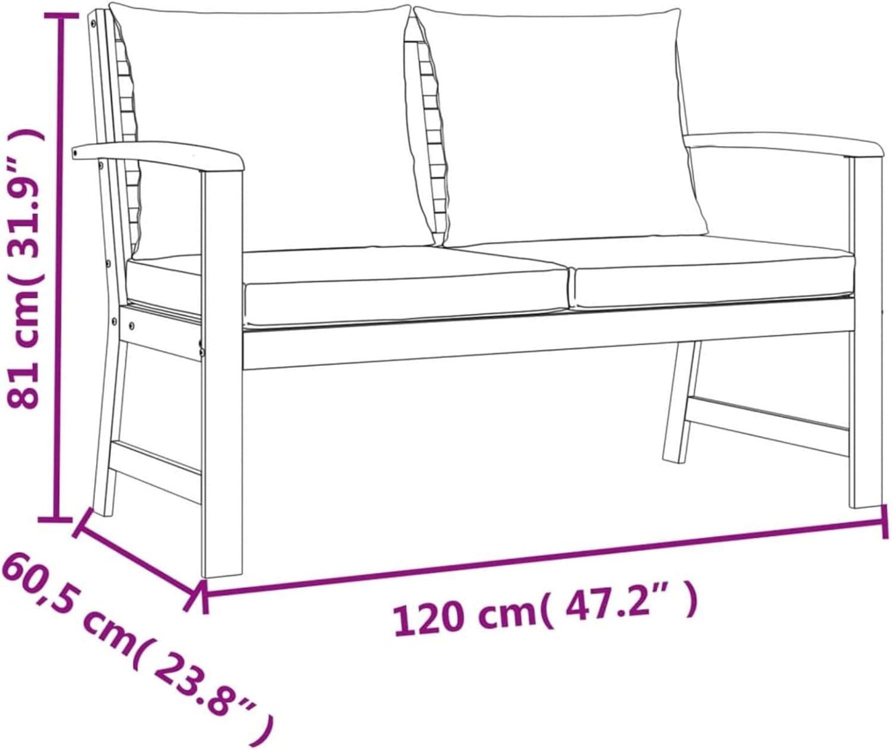 Festnight Gartenlounge Holz Ecklounge Sitzgruppe L-Form Outdoor Set