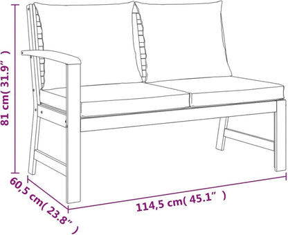 Gartenlounge Holz Ecklounge Sitzgruppe mit Esstisch Hocker Loungemöbel Set
