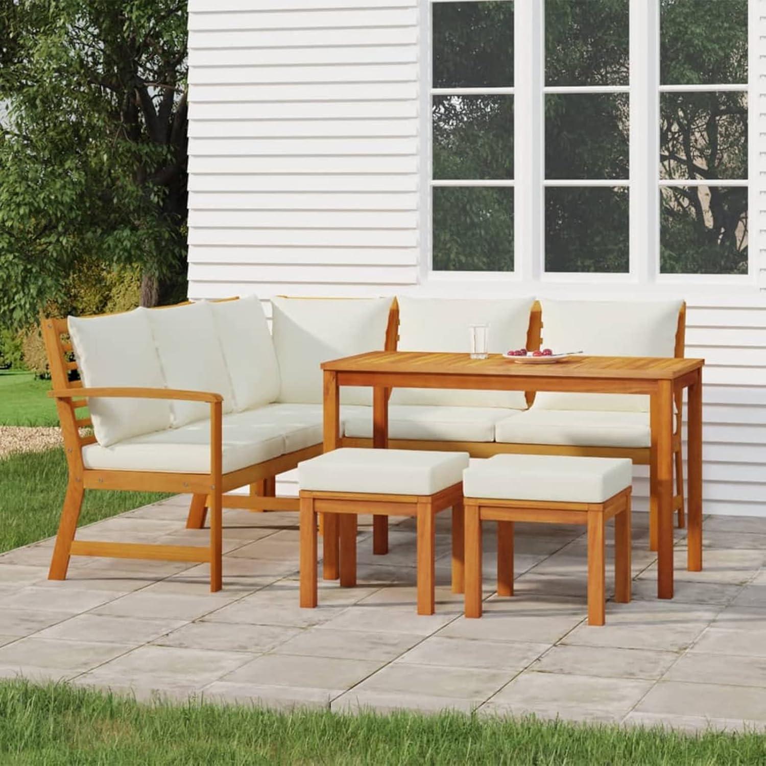 Gartenlounge Holz Ecklounge Sitzgruppe Esstisch Loungemöbel