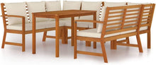Festnight Gartenlounge Holz Ecklounge Sitzgruppe Lounge Set