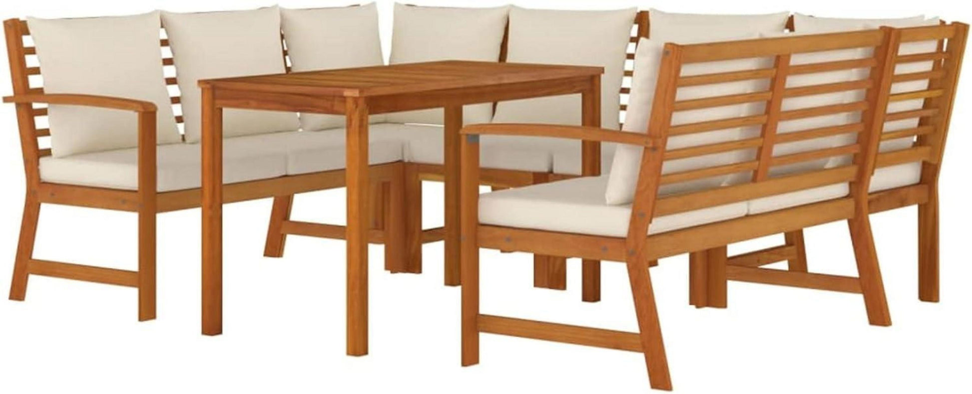 Gartenlounge Holz Sitzgruppe Ecklounge Esstisch Hocker L Form