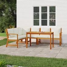 Gartenlounge Holz Ecklounge Sitzgruppe Esstisch Hocker Tisch