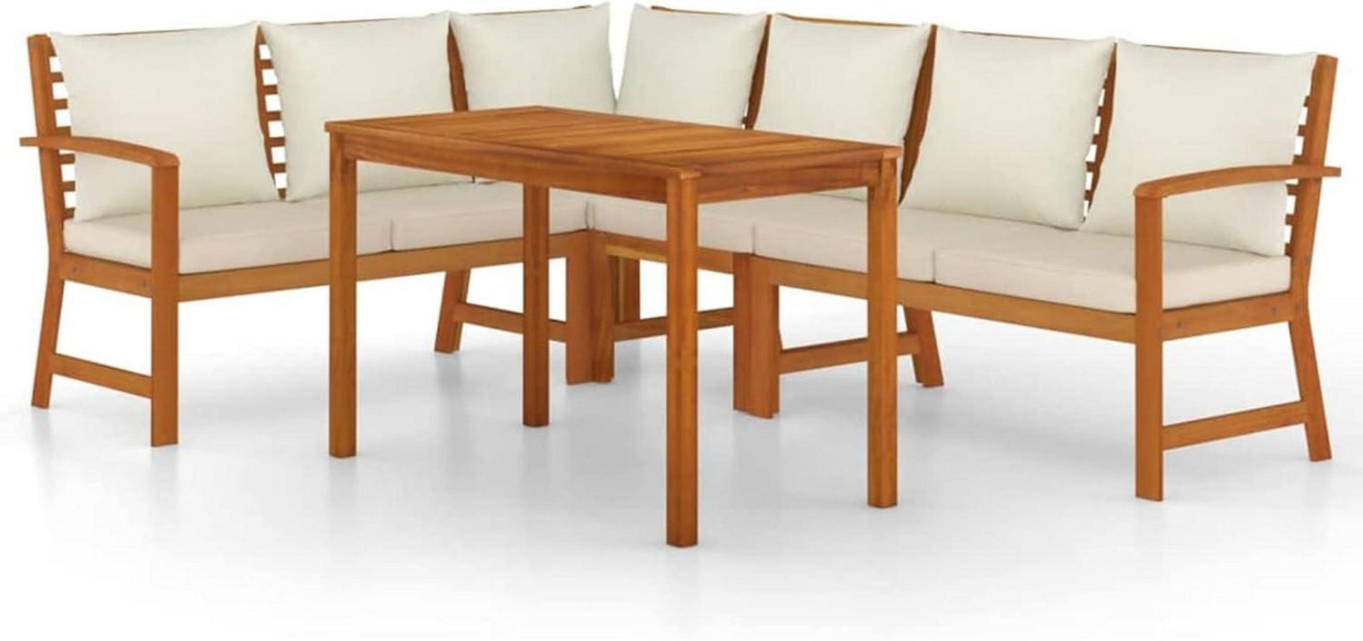 Festnight Holz Gartenlounge Ecklounge Sitzgruppe Set Outdoor