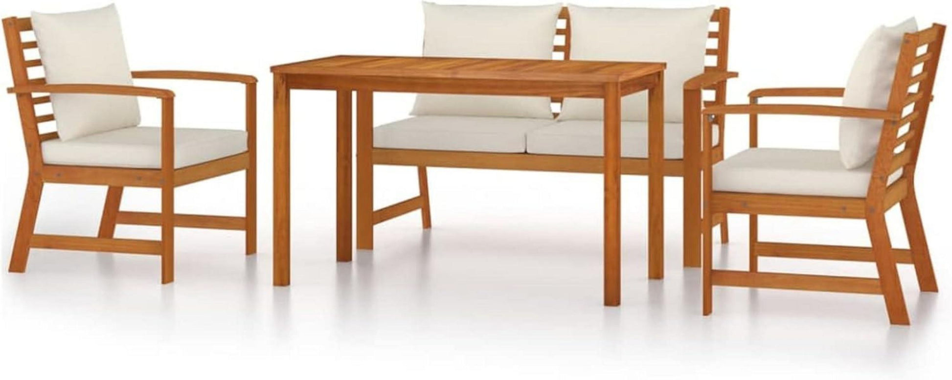 Festnight Balkon Lounge Set Holz 4 Personen Gartensofa