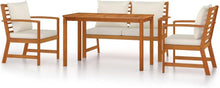 Festnight Balkon Lounge Set Holz 4 Personen Gartensofa