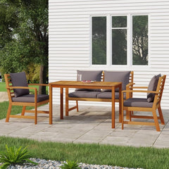 Holz Balkon Lounge Set 4 Personen Gartenmöbel Sofa Tisch