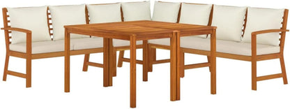 Gartenlounge Holz Ecklounge Sitzgruppe mit Esstisch