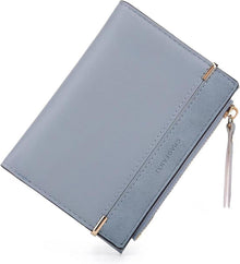 Damen Geldbörse Kurzformat PU Leder Eisblau - CHAOFANXI