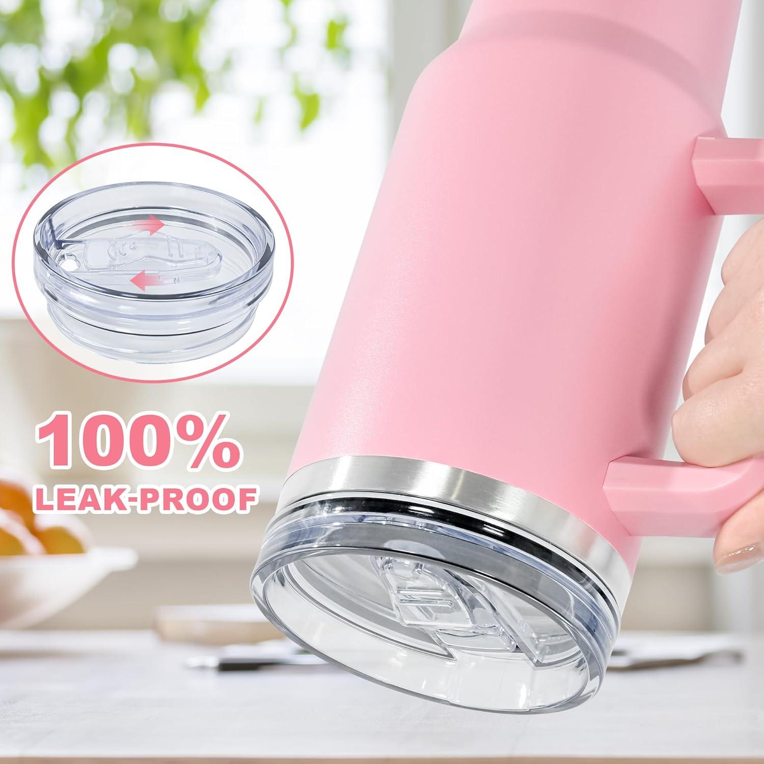 Thermobecher mit Strohhalm und Henkel isoliert 1,2L 12 Std heiß 34 Std
