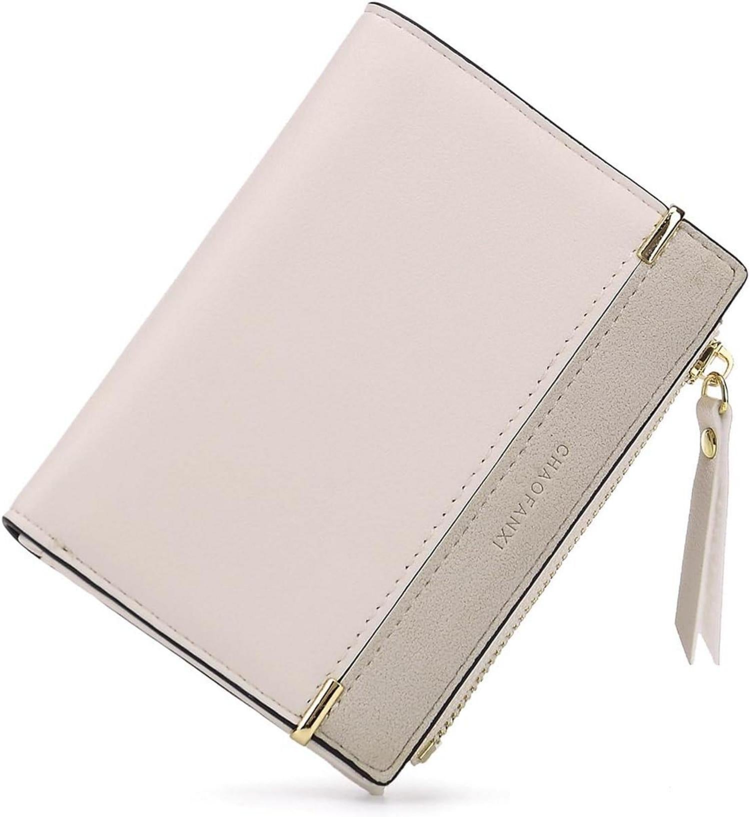 Portemonnaie Damen Geldbörse aus PU Leder Weiß 13x10cm