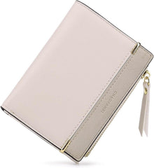 Portemonnaie Damen Geldbörse aus PU Leder Weiß 13x10cm
