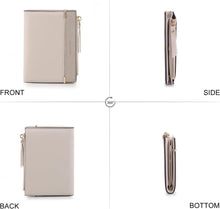 Damen Geldbörse Kurzformat Weiß PU Leder Brieftasche