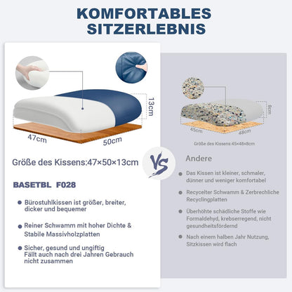 Ergonomischer Bürostuhl BASETBL Chefsessel PU Leder Armlehne Höhenverstellbar