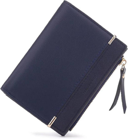 Geldbörse Damen aus PU Leder für Frauen Marineblau