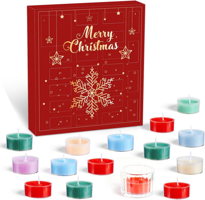 Adventskalender 2024 Frauen Duftkerzen Teelichter Weihnachtskalender 24 Kerzen