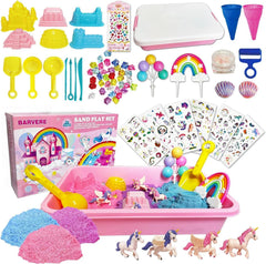 Knet- und Spielsand Einhorn Magic Zaubersand Set