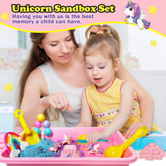 Knet- und Spielsand Einhorn Magic Zaubersand Set