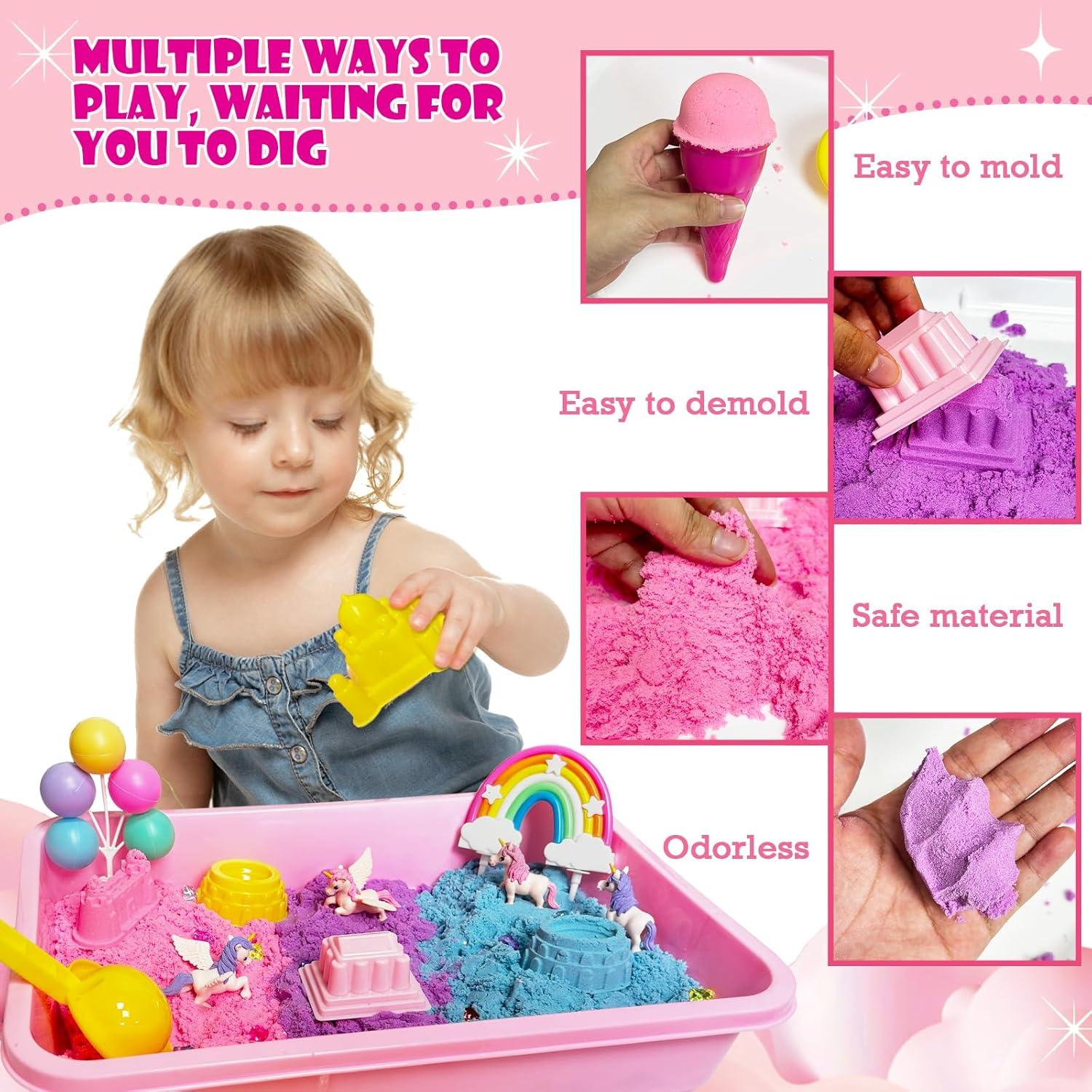 BARVERE Einhorn Kinetik Sand Set Mädchen Jungen