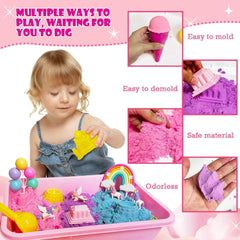 BARVERE Einhorn Kinetik Sand Set Mädchen Jungen