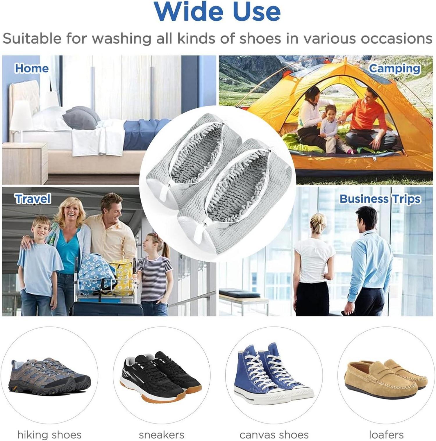 Wäschesack für Schuhe mit 360°-Chenille