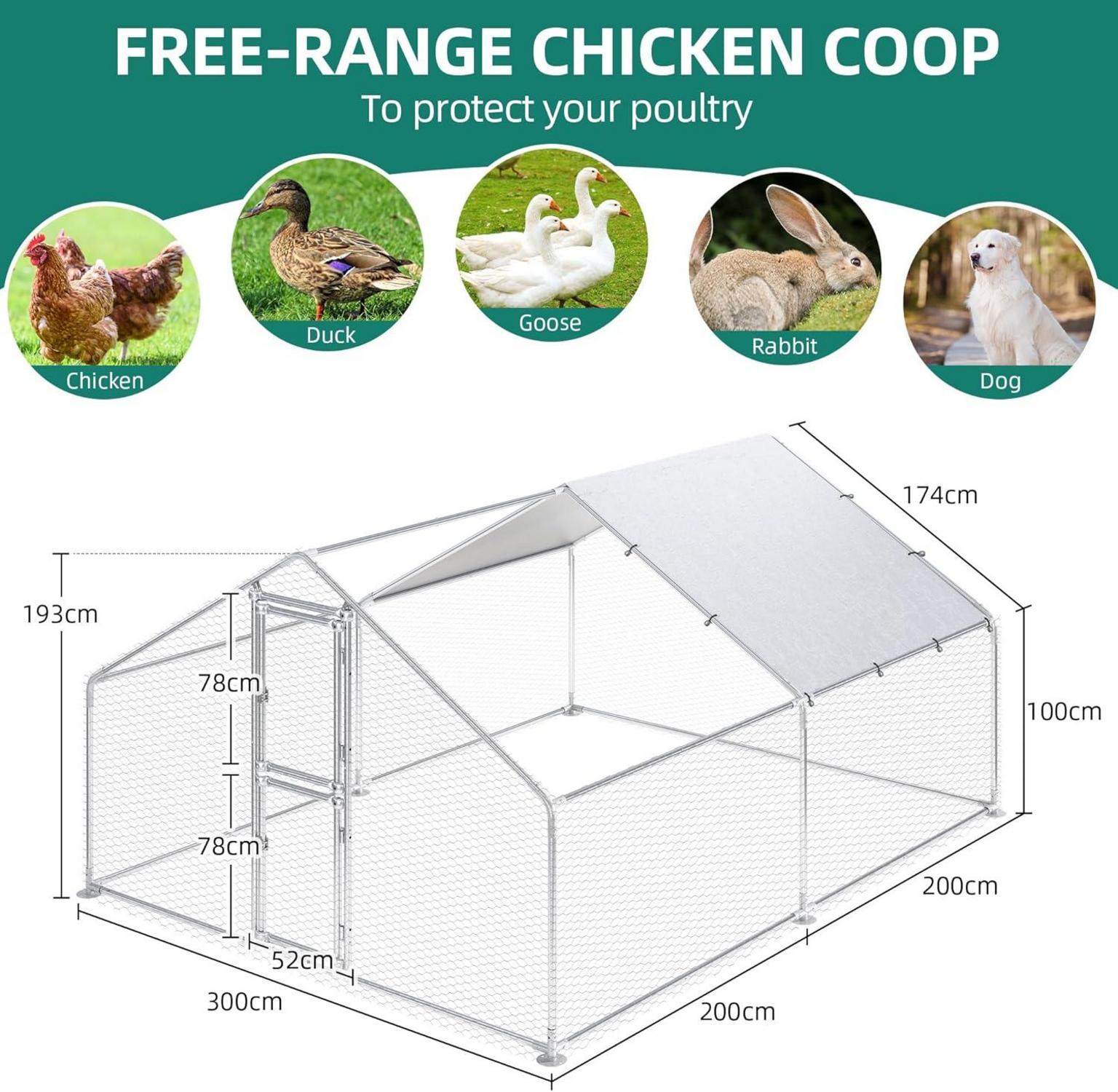 YITAHOME Hühnerstall mit Schloss für Hühner Kleintiere