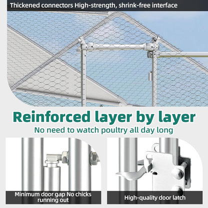 YITAHOME Hühnerstall Freilaufgehege mit Schloss für Hühner Hasen Kaninchen Stall