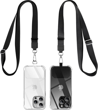 Handykette Universal 2 Stück mit Halsband 2× Schwarz