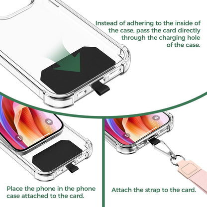 Handykette Universal 2 Stück Schwarz Rosa Smartphone Hülle kompatibel