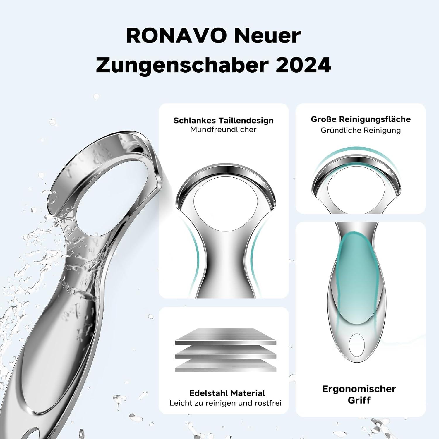 Zungenreiniger Edelstahl Tongue Scraper Mundhygiene 2024