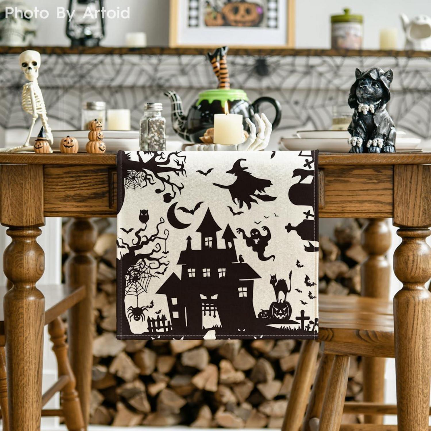 Halloween Tischläufer Spooky Witch Party Dekor 40x140 cm